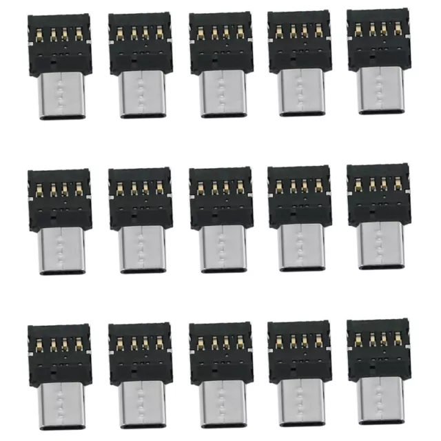 15 Pièces Ultra  Type- C USB- C Vers USB 2.0 Otg Adaptateur pour Tablette d4520