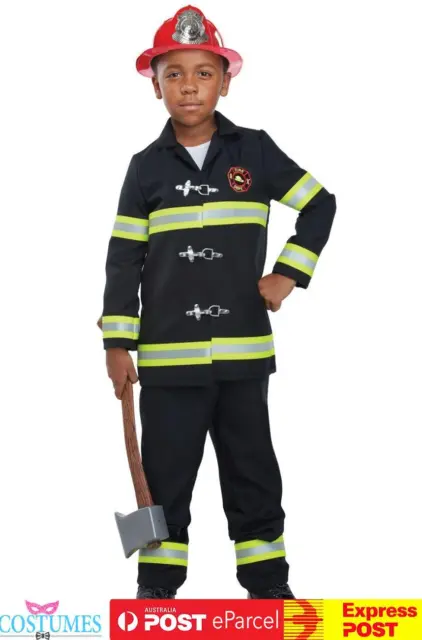 Junior Fire Chief Fighter Fireman Child Kids Boys Girls Book Week Costume