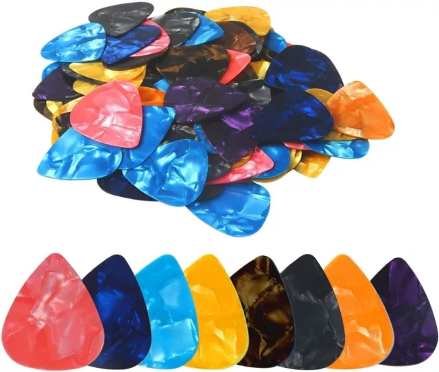 10pcs Guitar Picks Acoustic Electric Plectrums Assorted Colors Thin 0.7mm Color