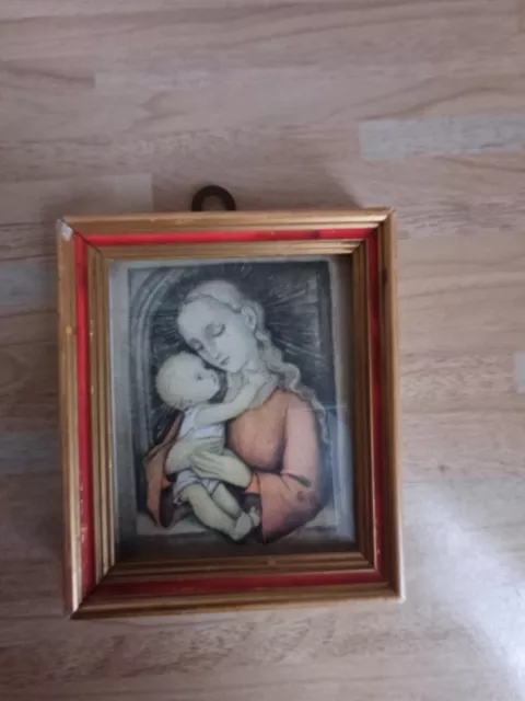Hummel Bild Maria mit Jesuskind Kleines Bild. ca 8,5 cm hoch