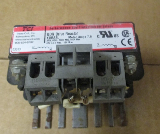 Tci Kldra3L 3 Phase Drive Reactor 7.6A / 600V 60Hz