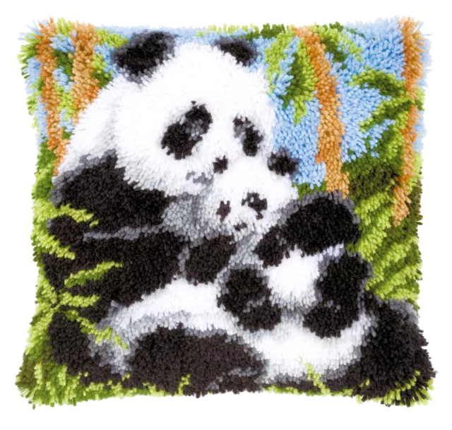 1x Kit de gancho de pestillo cojín panda herramienta artesanal de costura hobby arte Reino Unido a granel Filoro