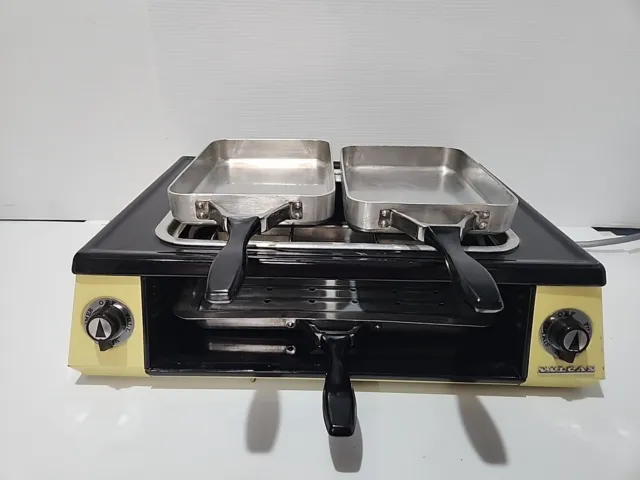Vintage Vulcan Retro Series A Electric Portable Stovetop Hotplate Grill & Pans