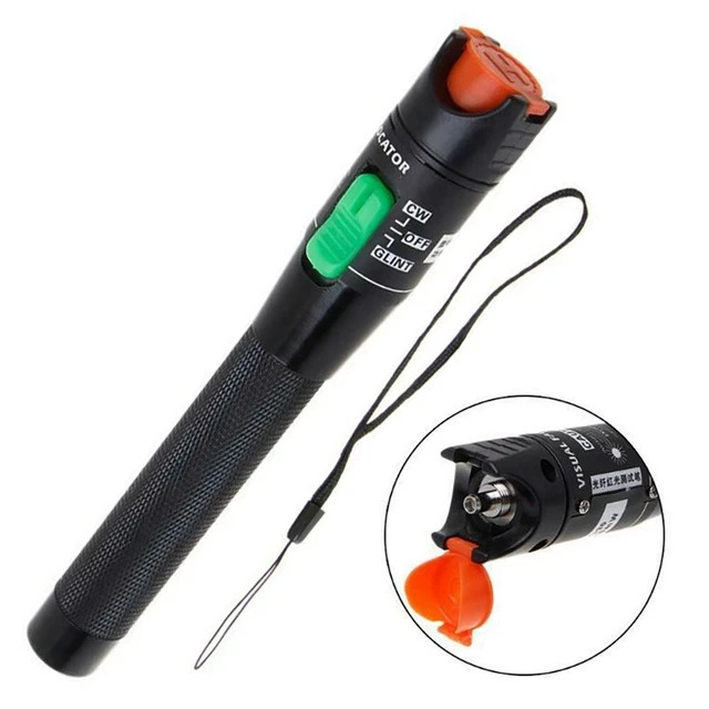 Tester penna strumento 30 mW alluminio nero luce rossa fonte di ricambio fibra