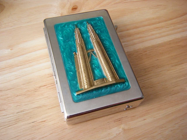 DINGHAO CIGARETTE CASE / Lighter, Souvenir of Petronas Towers, 1990's?  £6.51