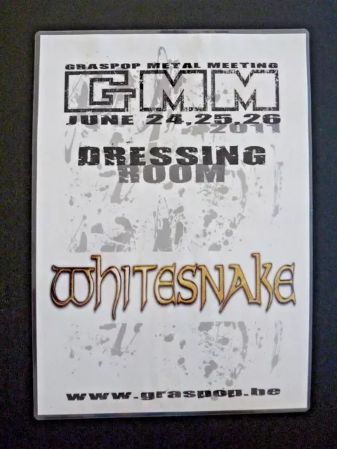 Whitesnake 2011 Tour Used Band Dressing Room Door Sign ORGINAL LAMINATED