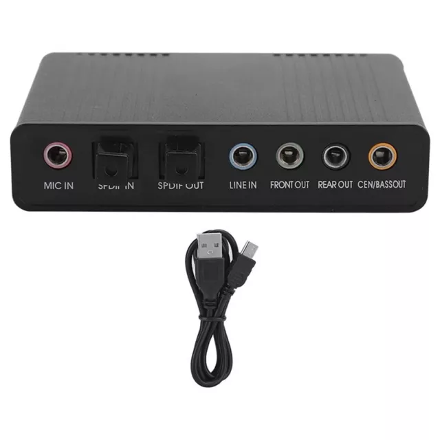 1Set External Sound Card Digital Playback Digital Recording Mode Black Z1H33508