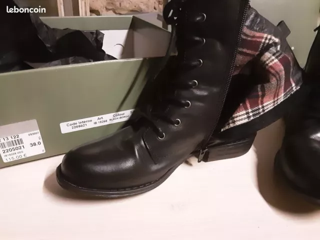 Bottines femme cuir fourrées SIXMIX pointure 38