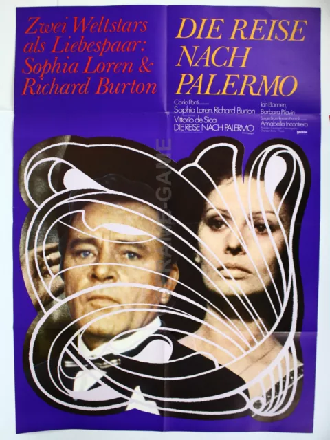 Original Filmposter Filmplakat A1 die Reise nach Palermo Richard Burton