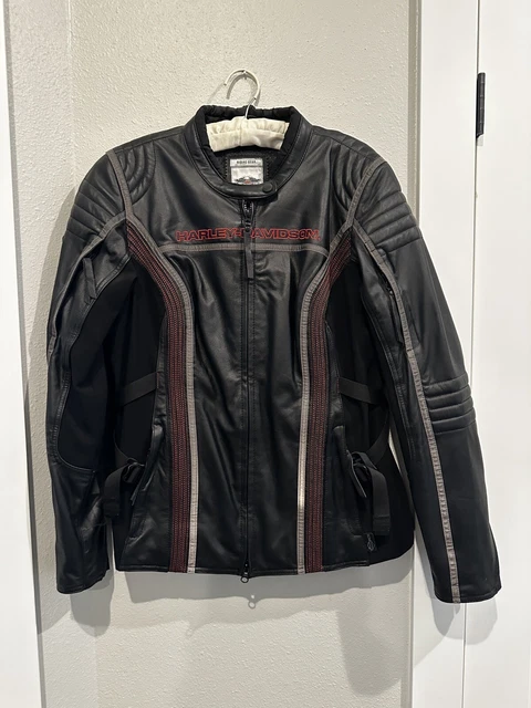 Harley-Davidson Velocity RCS Black  Leather Jacket Women's Size XL 97155-13VW
