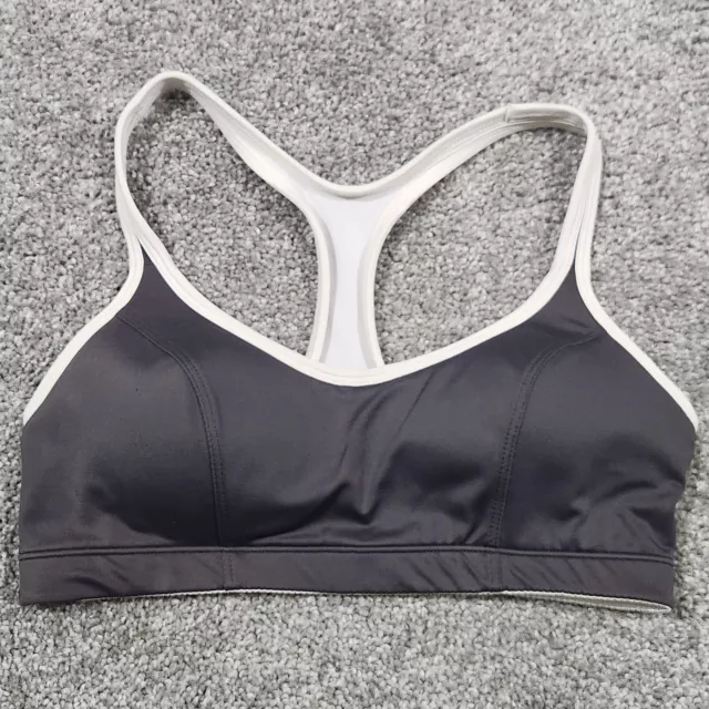 CHAMPION Sports Bra Womens 34B Grey 1050 Shaped T Back Athletic Compression Yoga