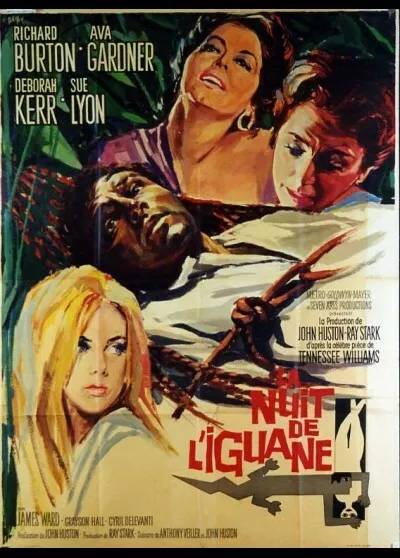 affiche du film NUIT DE L'IGUANE (LA) 120x160 cm