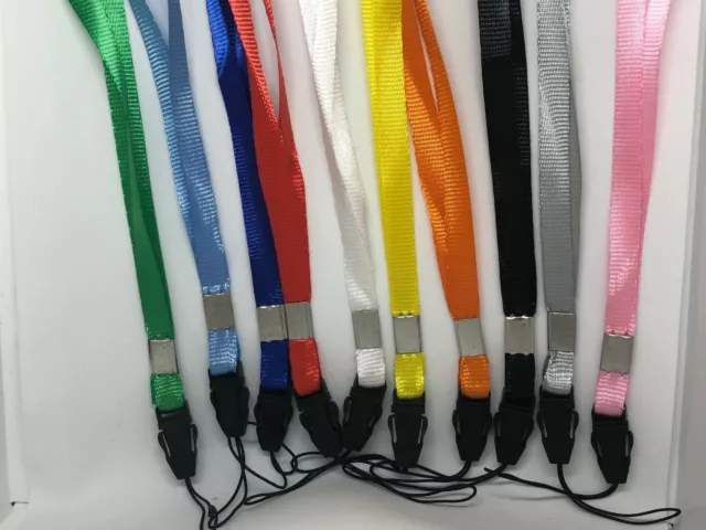 1000x WHOLESALE Lanyards Neck Strap For ID Pass Card Badge USB Holder Loop Clip