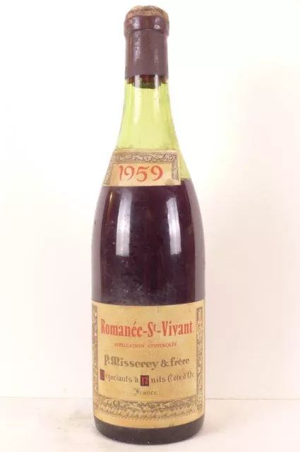 romanée saint-vivant misserey et frères (grand cru) rouge 1959 - bourgogne