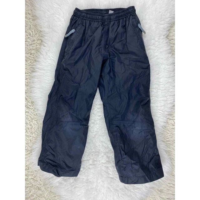 REI Kids Unisex Size S (6/7) Black Elastic Waist Lined Nylon Rain Pants
