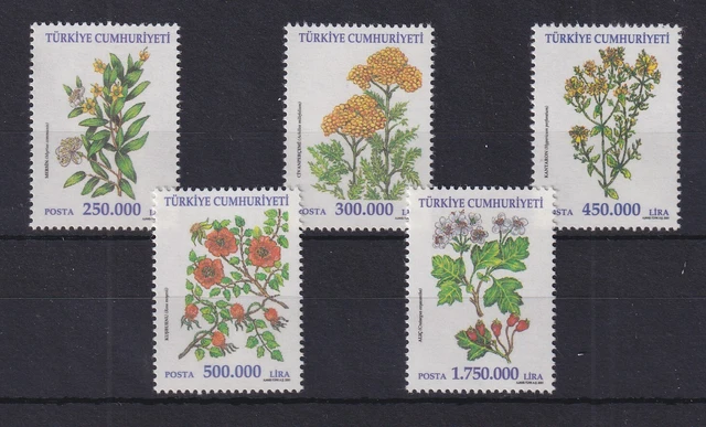 Türkei 2001 Freimarken Heilpflanzen Mi.-Nr. 3272-3276 postfrisch**