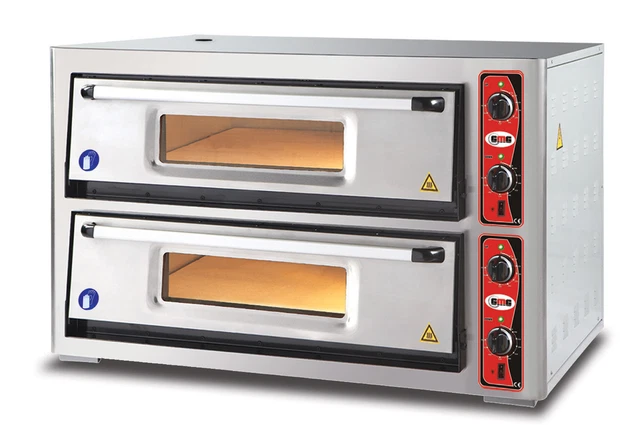 Pizzaofen mit 2 Kammer für 8 x 30 cm Pizzen Pizzabackofen Backofen PF6262DE