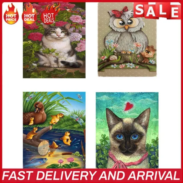 Animals Oil Paint By Number DIY Coloring Canvas Picture Kits for Adults Children