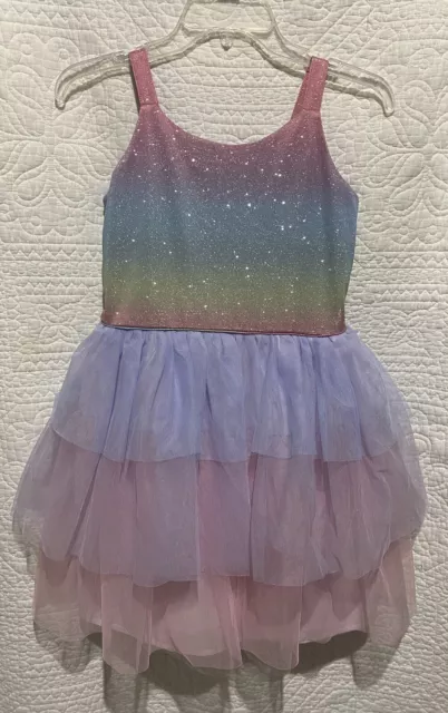 Zunie Girl's Lilac Ombre Shimmer Tulle Special Occasion Dress Size 10/12