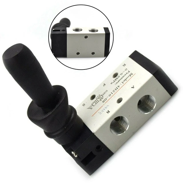 Compact Size 4H21008 Hand Pull Lever Pneumatic Air Valve 5 Port 2 Position