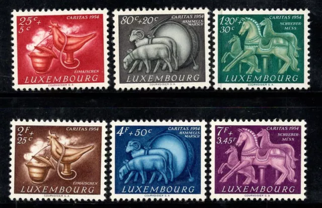 Luxembourg 1954 Mi. 525-530 Neuf ** 100% Animaux, Caritas