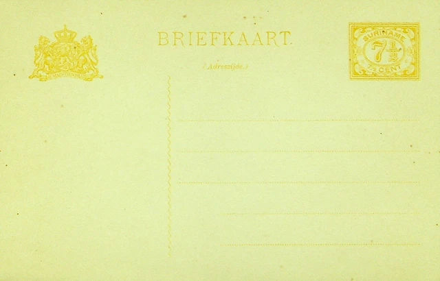 Suriname 7½ C Fein Ungebraucht Postal Karte