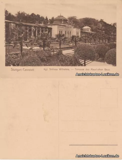 Cannstatt-Stuttgart Kgl. Schloss Wilhelma. - Terrasse des Maurischen Baus 1918
