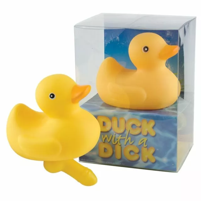 DUCK WITH A DICK Rubber Duck Bath Time Toy Adult Fun Humour Gift