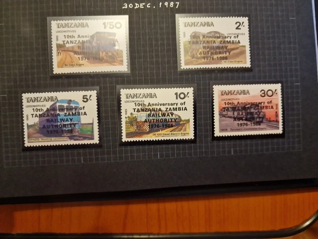Tanzania 1987 Sg 540-544 10Th Anniv Of Railway Mnh