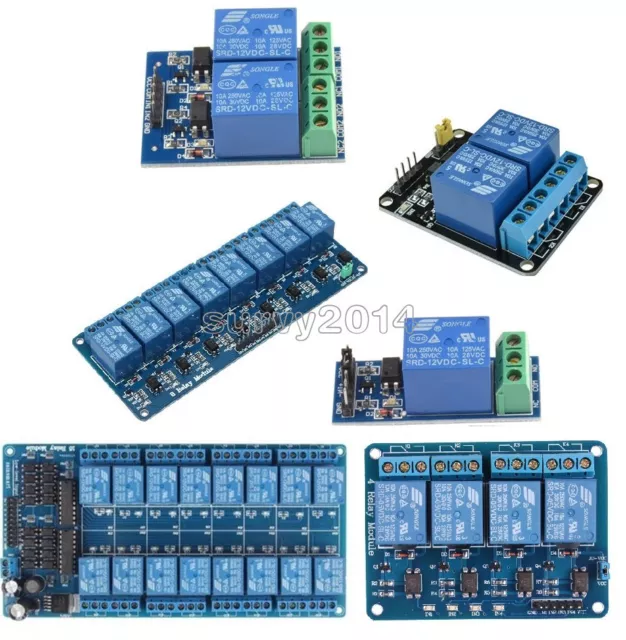12V 1/2/4/8/16 Channel Relay Module With optocoupler For PIC AVR DSP ARM Arduino