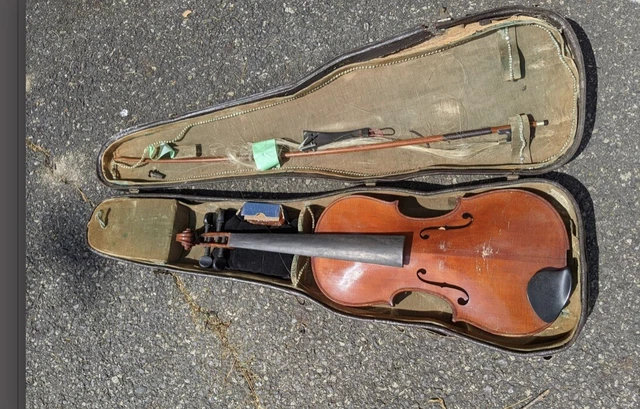 RARE Violin And Bow By Josef Richter NEEDS RESTORATION