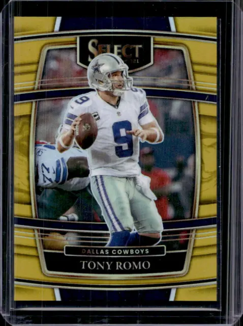 2021 Select Tony Romo Concourse Gold Prizm #06/10 #42 Cowboys