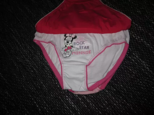 Unterhosen 3er Set Kinderunterhosen Unterwäsche Disney  Minnie Maus Neu Gr.116