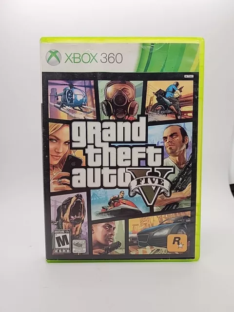 Grand Theft Auto V Xbox 360 Game Gta 5 COMPLETE WITH MANUAL & Map CIB Clean  Disc