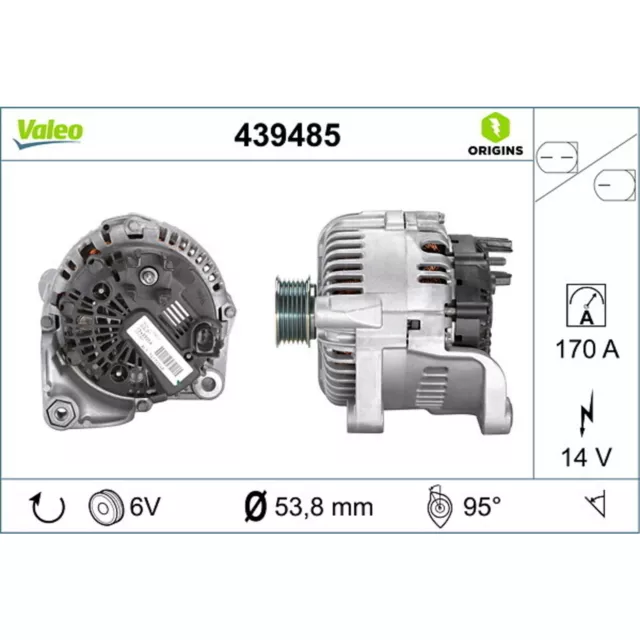 Valeo Lichtmaschine Generator 170 A passend für BMW 5er 5 Touring E60 E61 7er 7