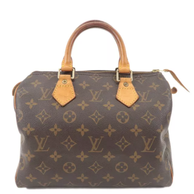 Auth Louis Vuitton Monogram Speedy 25 Hand Bag Boston Bag M41528 Used