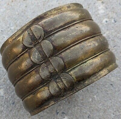 African Arm Bracelet Jewelry Currency Bronze Royal Cuff Anklet Fulani Artifact