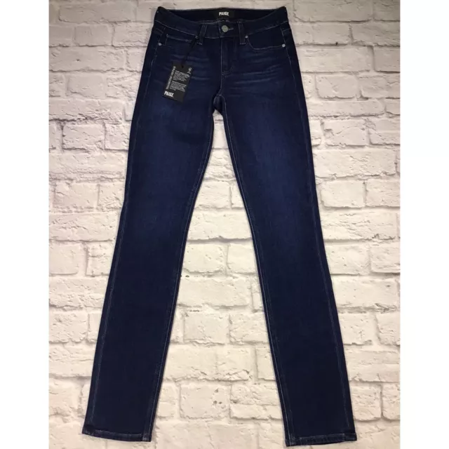 PAIGE Womens Skyline Skinny Denim Jeans Dark Wash Size 25 $179 Retail