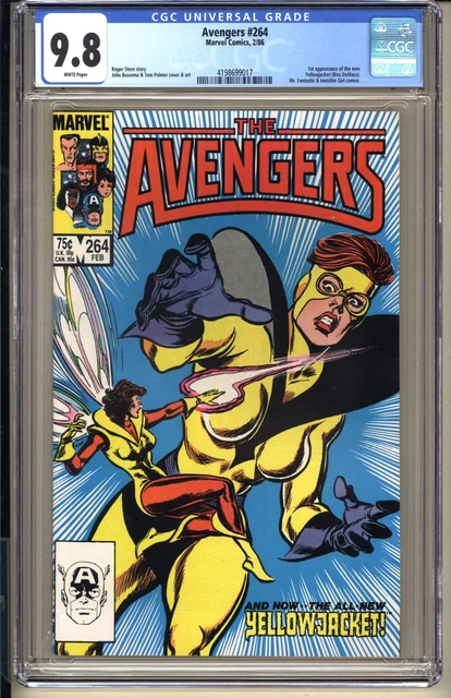 Avengers #264  CGC 9.8 WP NM/MT  Marvel Comics 1986 1st new Yellowjacket v1