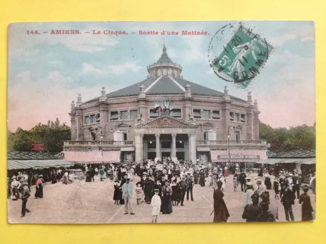 cpsm 80 - AMIENS Somme Le CIRQUE MUNICIPAL en 1911 Théatre Cinéma