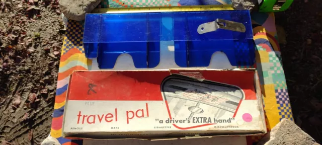 Vtg 40s/50s TRAVEL PAL windshield header tidy accessory clips to header molding