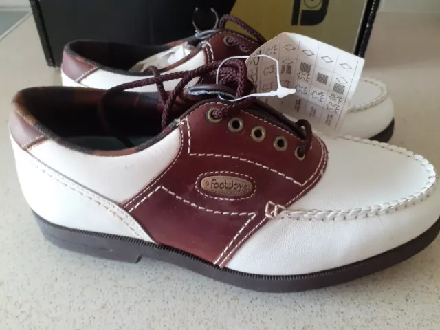 Footjoy - Soft Joys - ladies golf shoes - brown & white - 4 - BNWT 3