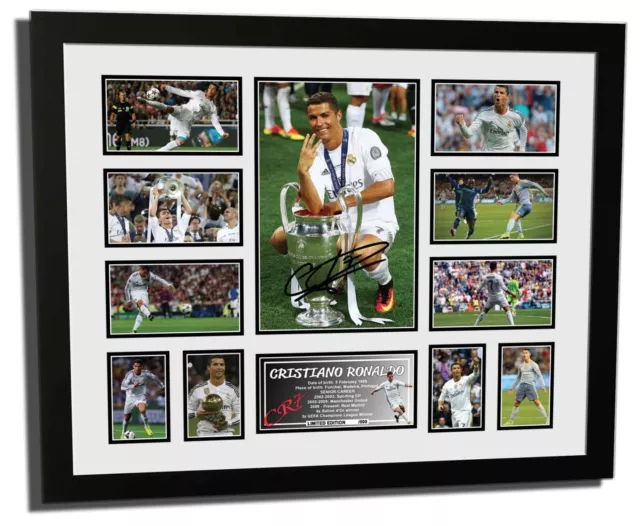 Cristiano Ronaldo Cr7 Real Madrid Signed Limited Edition Framed Memorabilia