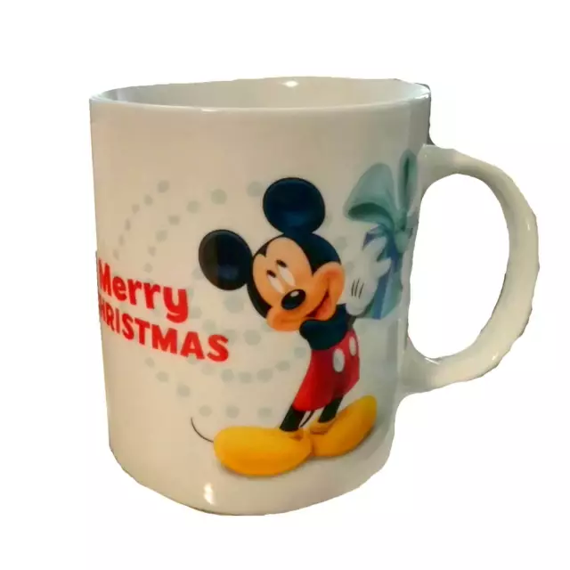 Disney Micky Maus Merry Christmas Kaffeetasse Design Tasse mit Aufdruck weiß