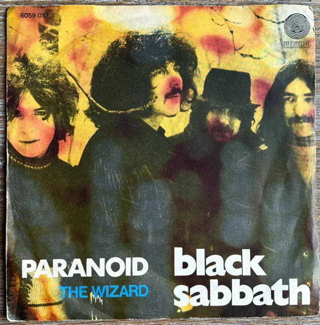 Black Sabbath - Paranoid / The Wizard - 45 Rpm Italy 1970 - Ex/Ex