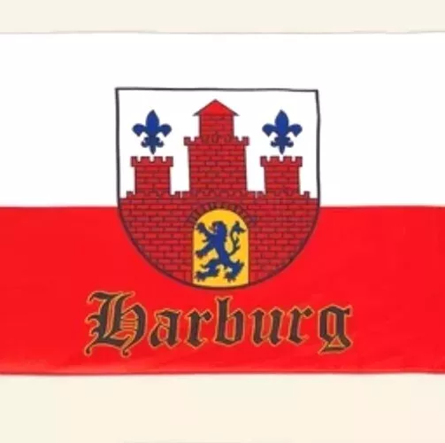 Fahne Flagge Hamburg - Harburg 90 X 150cm Hiss Flagge mit Ösen