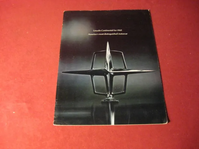 1965 Lincoln Large Prestige Sales Brochure Catalog Booklet Old Original