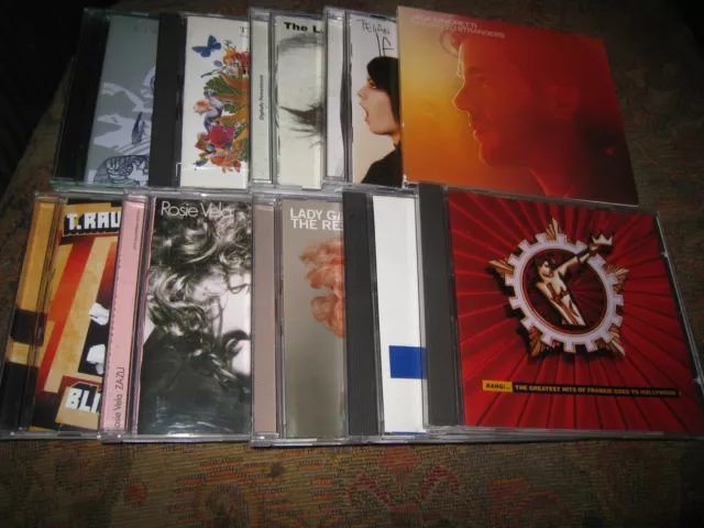 Job Lot Of 10 Pop Rock Used Uk Cd Albums Inc Pet Shop Boys The La's & Lady Gaga.