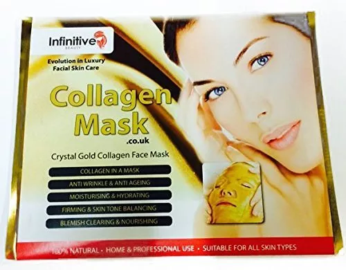 100 x 24K Gold Kollagen Kristall Gesichtsmaske Anti-Aging Anti-Falten Kostenloses Porto 3