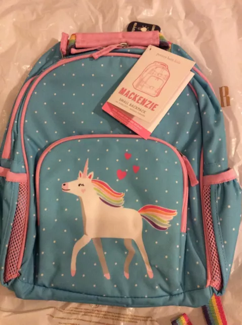 Pottery Barn Kids Small Mackenzie Backpack Aqua Pink Unicorn NWT